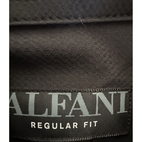 Alfani Men's Regular Fit Travel Ready Solid Dress Shirt Black 16-16.5/32-33 - Picture 6 of 7